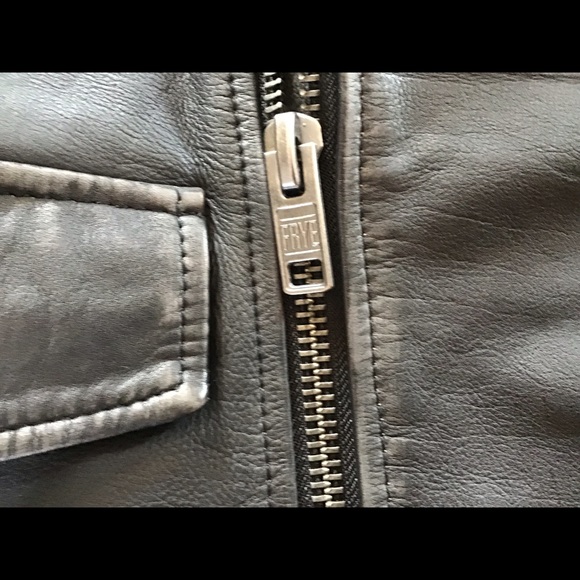 Frye Classic leather biker jacket - Picture 5 of 8